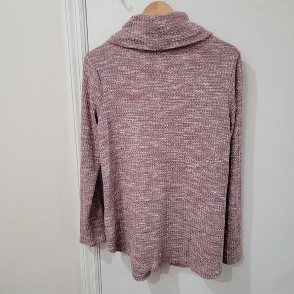 Sonoma Heather Red Cowl Neck Knit Top Size Medium see close photo for color - Picture 5 of 12